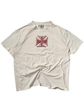 Vintage West Coast Choppers Iron Cross Tee - Distressed White