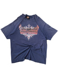 Vintage Harley-Davidson Navy Eagle Flame Tribal Tee - McGuire HD Walnut Creek CA