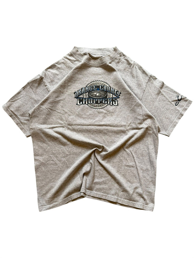 Vintage Orange County Choppers Gear & Tooth Logo Tee — Gray
