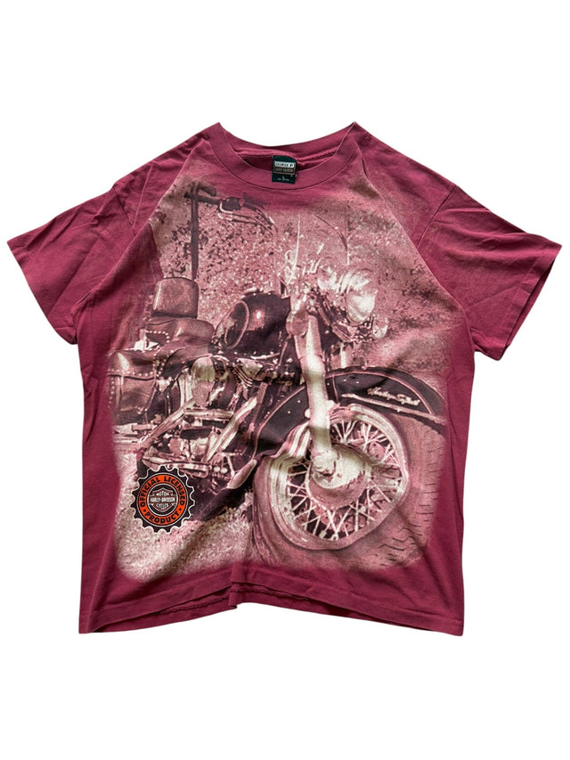 Vintage Harley-Davidson Maroon Official Licensed Motorcycle Photo Tee
