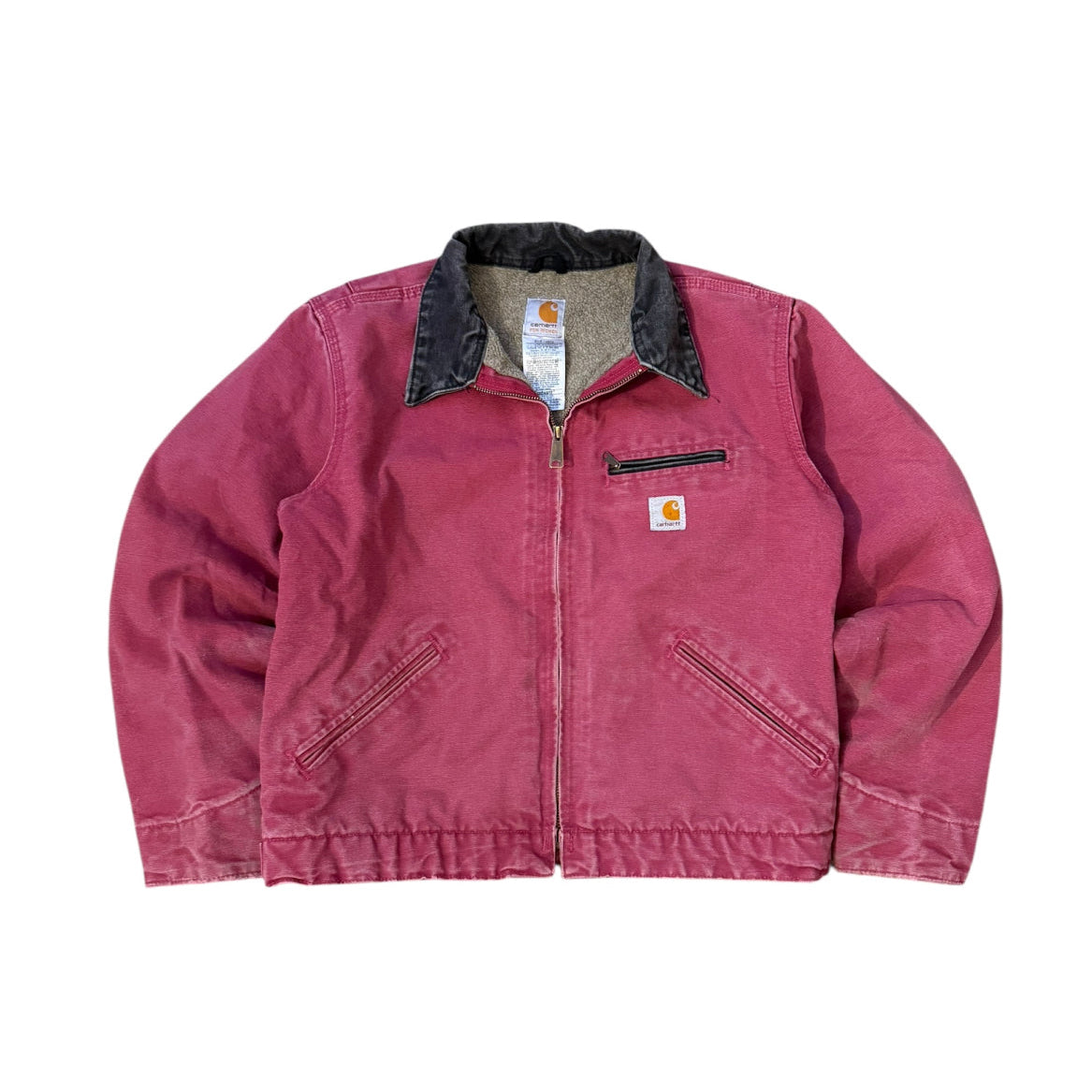 carhartt アクティブジャケット JQ281 ruby デトロイト Vintage Ruby Red Carhartt Detroit Jacket – Aged Bodega