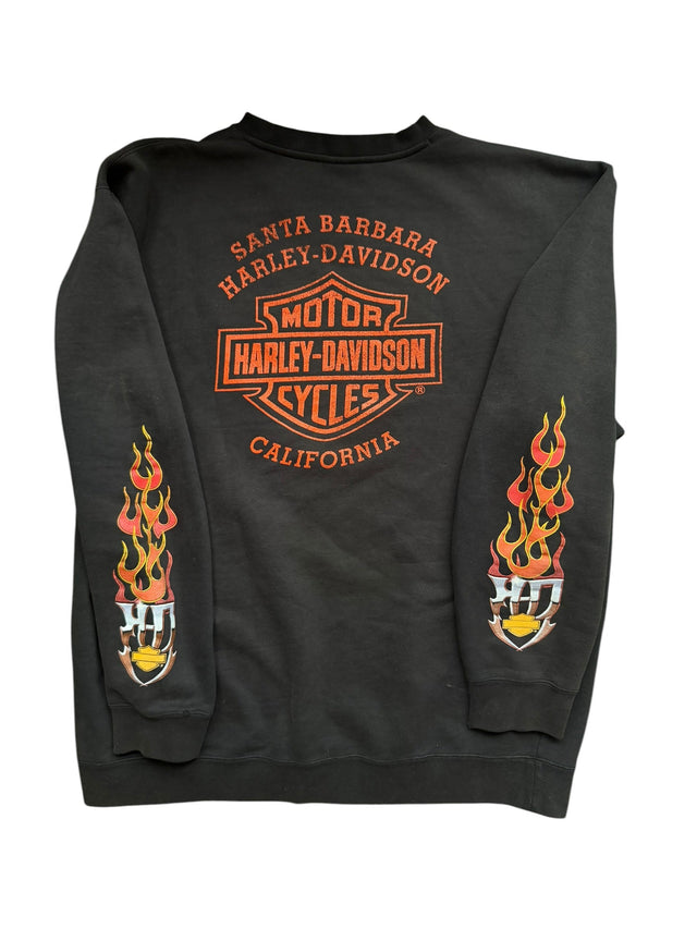 Vintage Harley Davidson Extremist Santa Barbara Crewneck