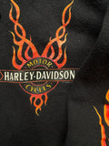 Vintage Harley Davidson Manchester Nashua Flame Zip Hoodie