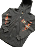 Mile High Harley Davidson Aurora Colorado Skull Flame Zip Hoodie