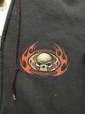 Mile High Harley Davidson Aurora Colorado Skull Flame Zip Hoodie