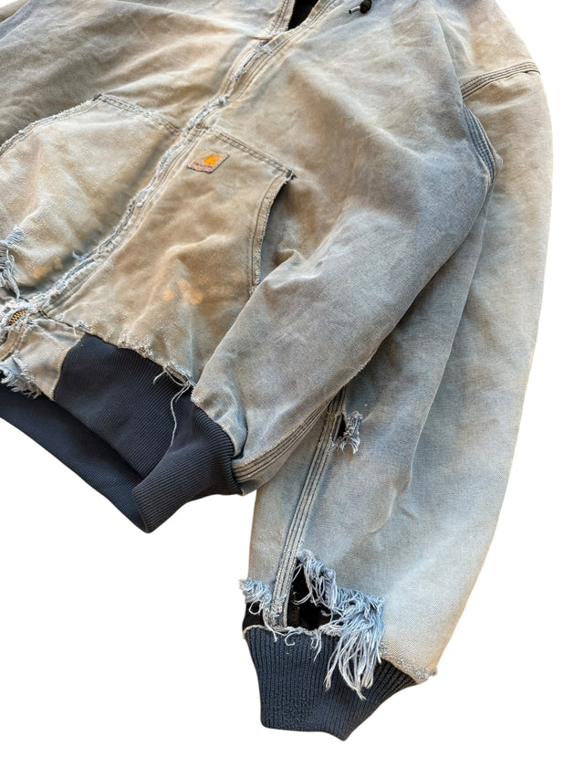 LIGHT BLUE DISTRESSED CARHARTT JACKET