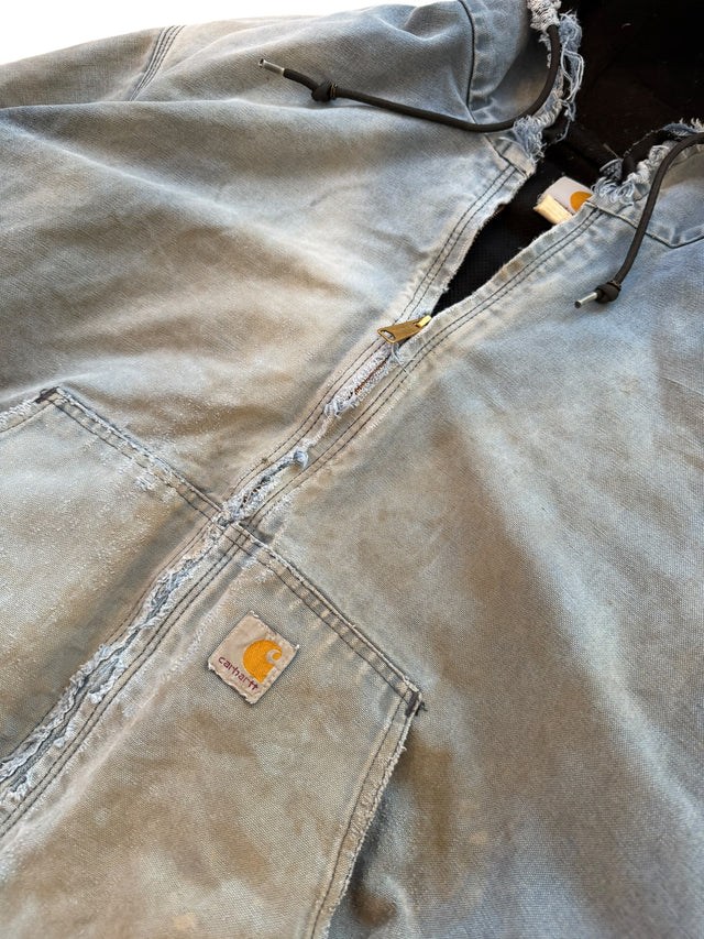 LIGHT BLUE DISTRESSED CARHARTT JACKET