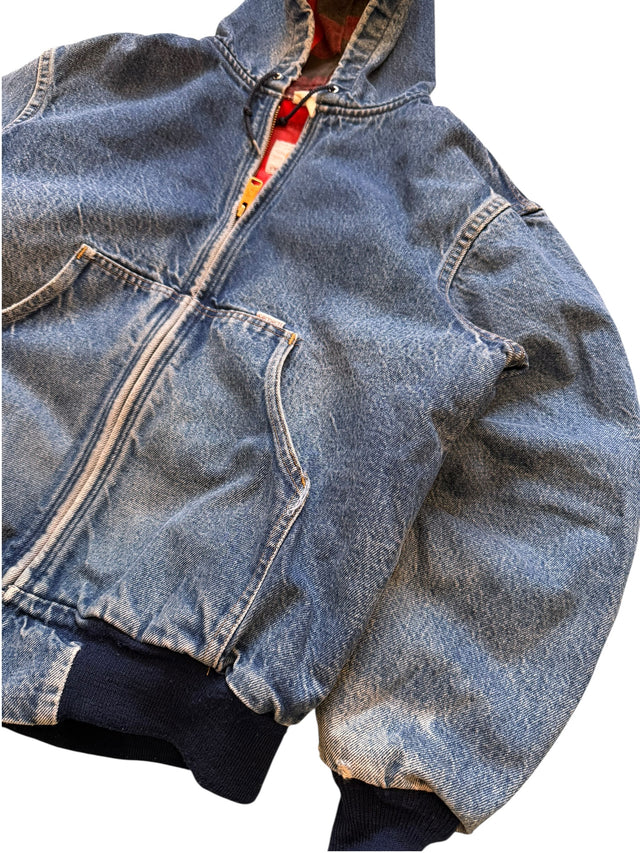 RED PLAID DENIM CARHARTT JACKET