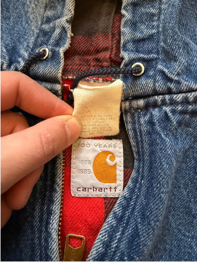 RED PLAID DENIM CARHARTT JACKET