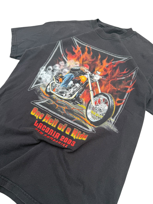 2003 Choppers Cross Flame Laconia Tee