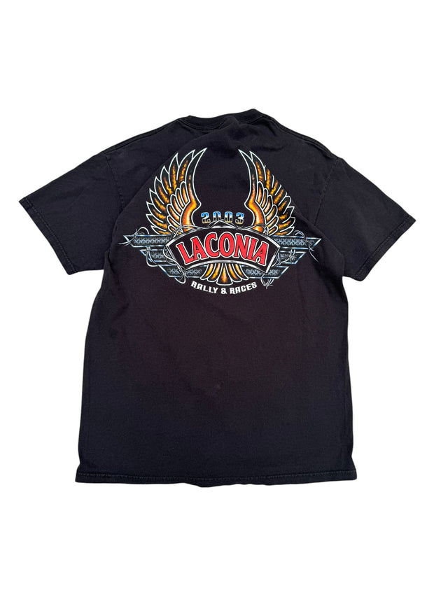 2003 Choppers Cross Flame Laconia Tee