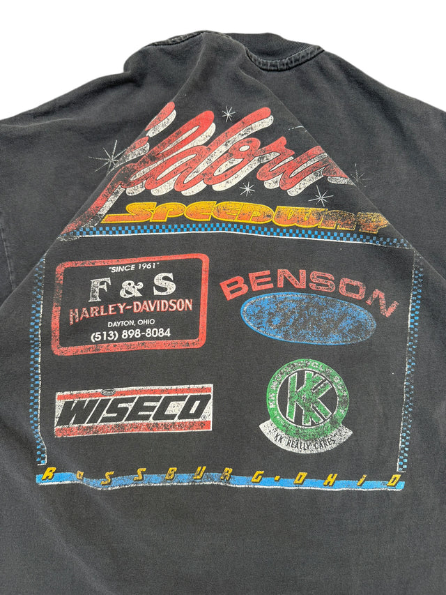 Faded 1990's Harley Davidson x Ford Speedway Racing T-Shirt
