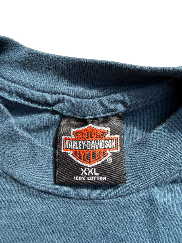Vintage Navy Harley Davidson All-Over Eagle Tee