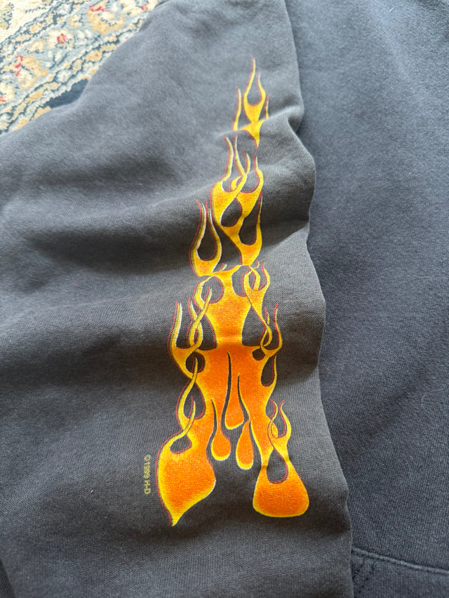Vintage Faded Harley Davidson San Diego Flame Zip Hoodie
