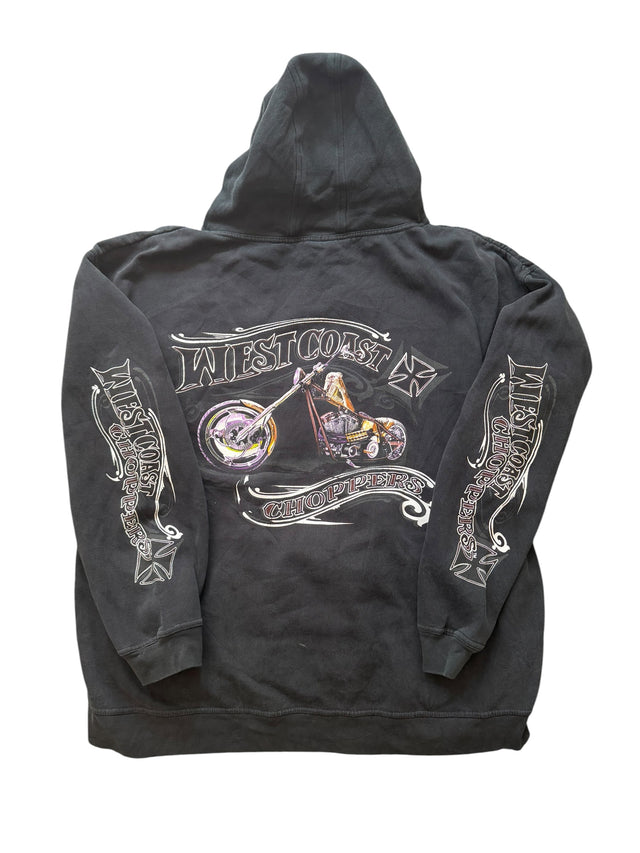 Vintage Faded West Coast Choppers Script Hoodie