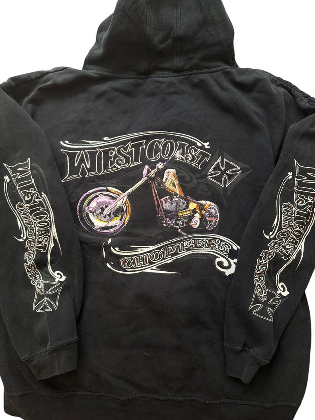 Vintage Faded West Coast Choppers Script Hoodie