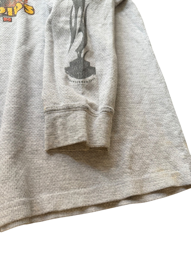 Vintage Faded Harley Davidson Gray Knit Thermal Long Sleeve