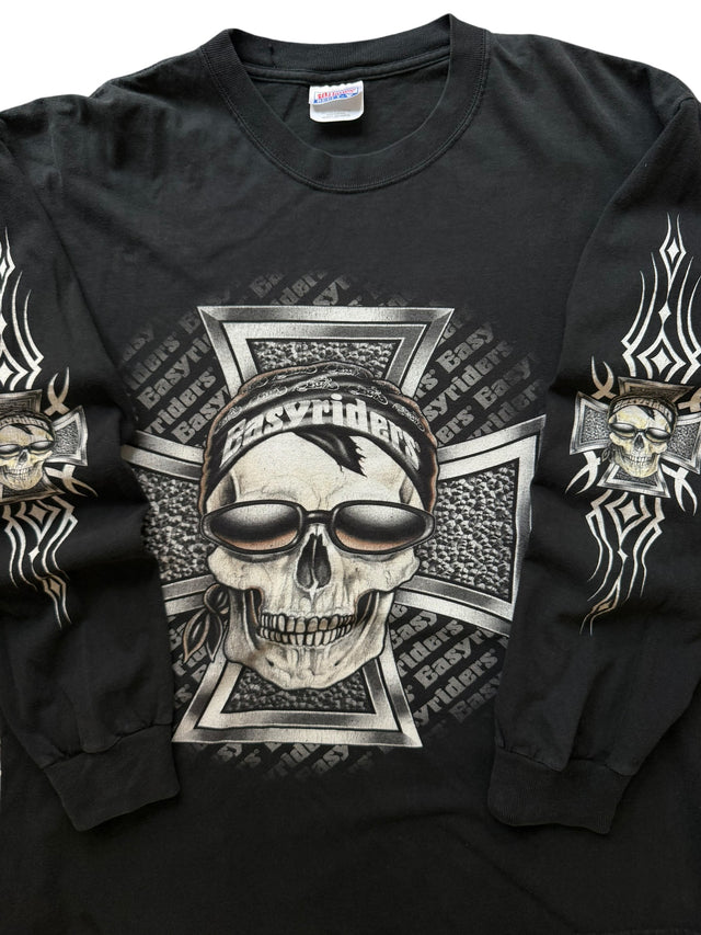 2005 Easy Riders Iron Cross Skull Long Sleeve