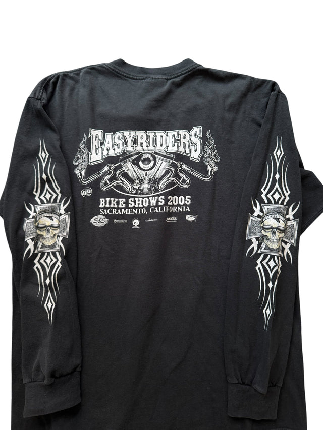 2005 Easy Riders Iron Cross Skull Long Sleeve
