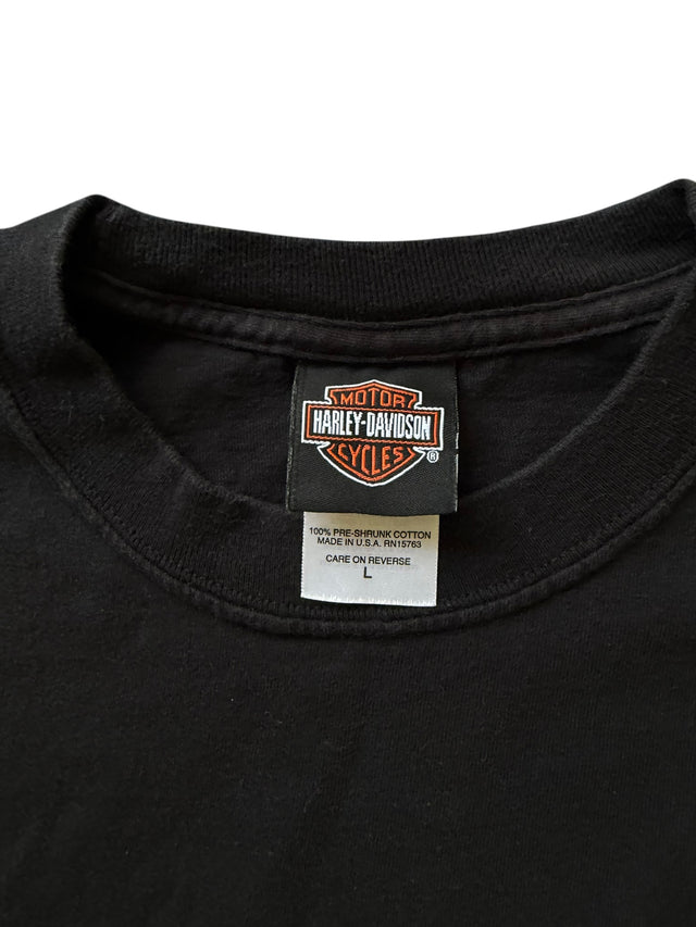 Vintage Y2K Harley Davidson Pocket Flames Long Sleeve