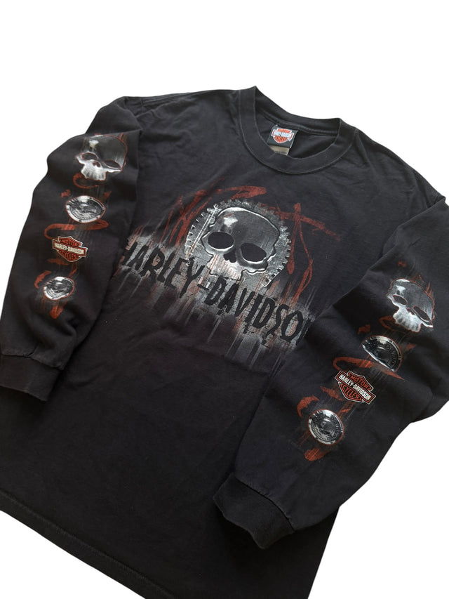 Vintage Harley Davidson Willie G Skull Long Sleeve