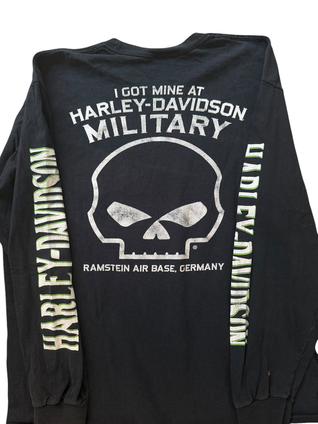 Vintage Harley Davidson Speed & Power Green Long Sleeve