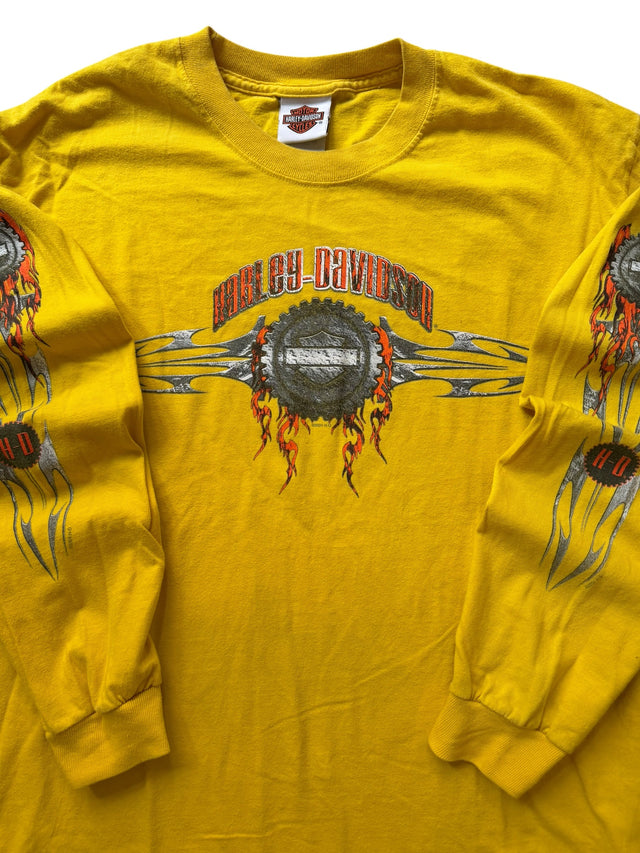 Vintage Harley Davidson Yellow Long Sleeve
