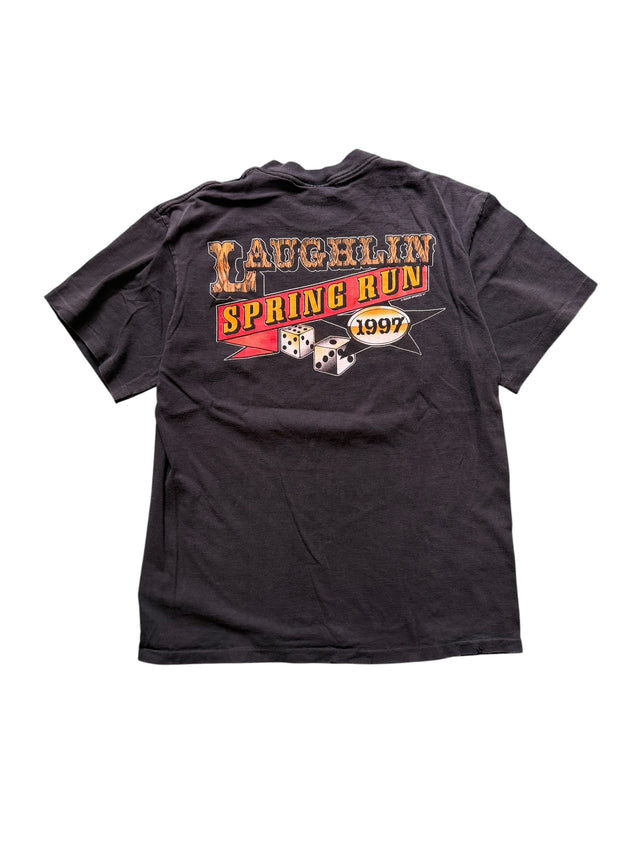 Vintage Laughlin Spring Run 1997 Bull Skull & Snake Tee